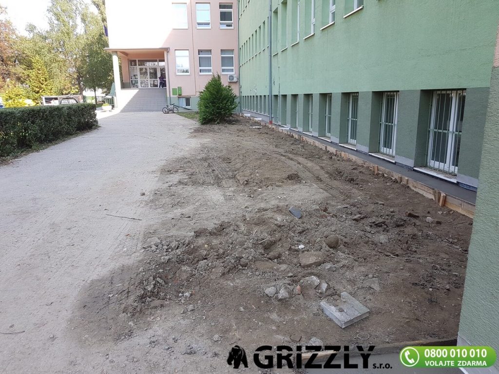 podrezanie muriva základná škola Vrútocká v Bratislave