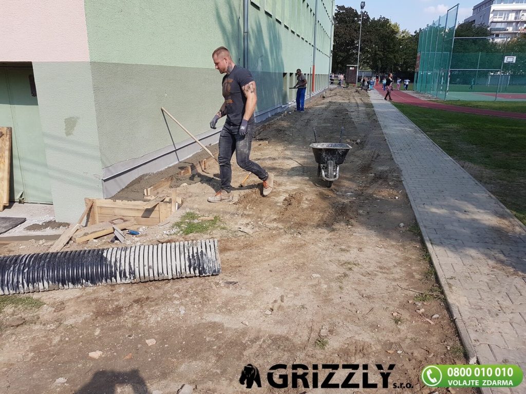 podrezanie muriva základná škola Vrútocká v Bratislave
