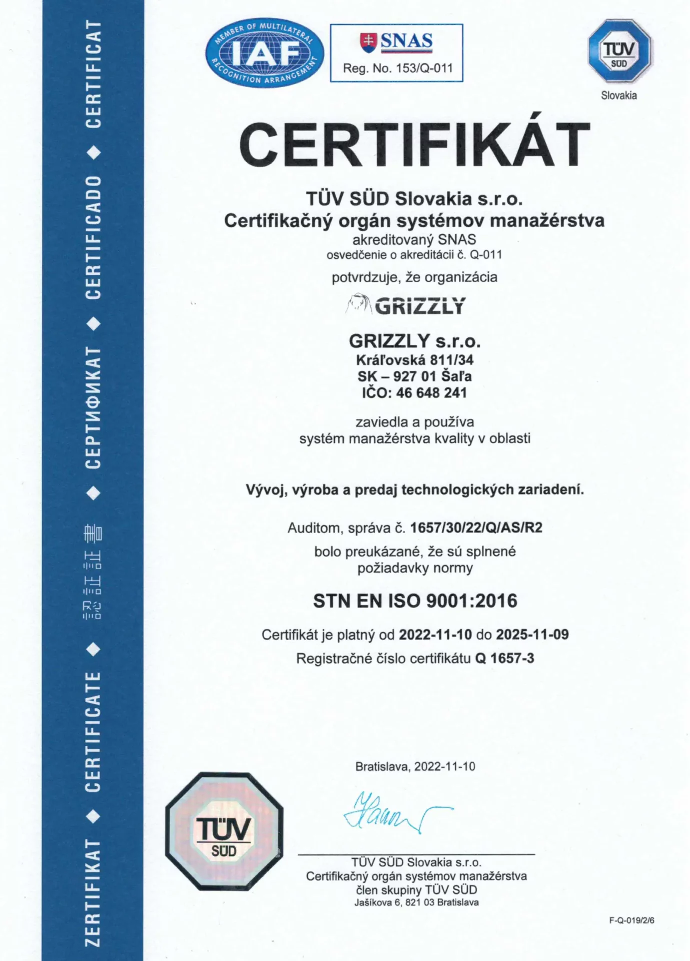 izolovanie základov domu ISO certifikát 9001